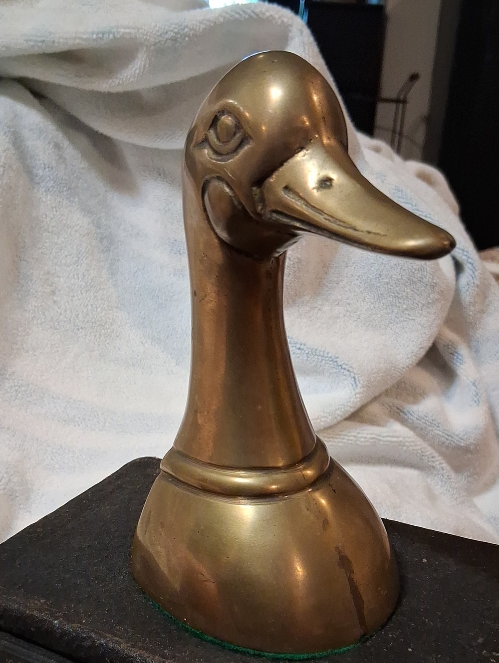 Brass Duck Head Bookend